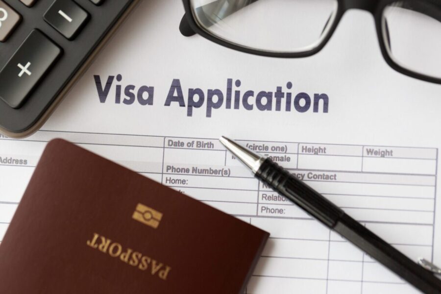 Visa application form to travel Immigration a document